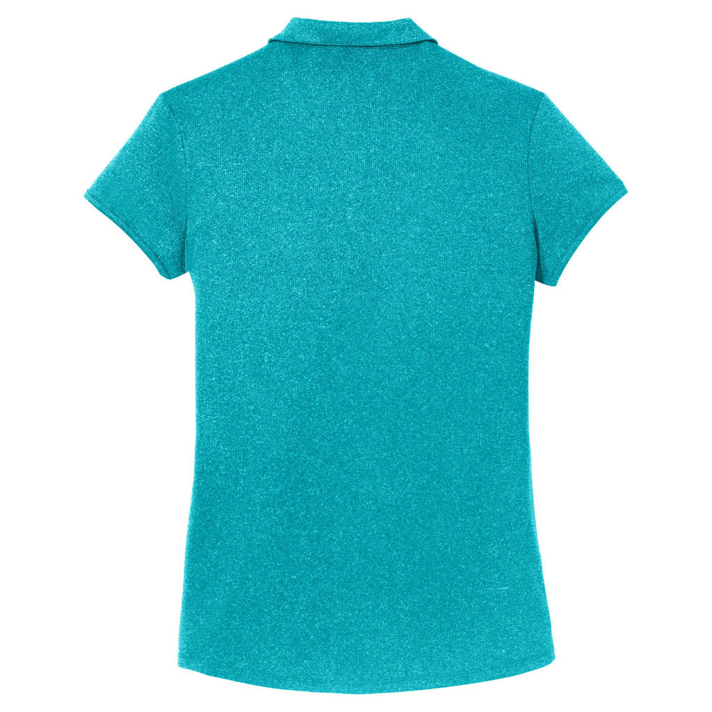 Port Authority Women's Tropic Blue Heather Trace Heather Polo