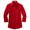 Port Authority Women's Red 3/4-Sleeve Easy Care Shirt