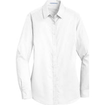Port Authority Women's White SuperPro Twill Shirt