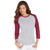 LAT Women's Vintage Heather/Vintage Burgundy Baseball Fine Jersey T-Shirt