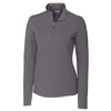 Cutter & Buck Women's Elemental Grey DryTec Long Sleeve Advantage Half-Zip