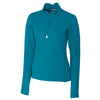 Cutter & Buck Women's Teal Blue DryTec Traverse Half-Zip