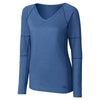 Cutter & Buck Women's Tour Blue DryTec Long Sleeve Victory V-Neck