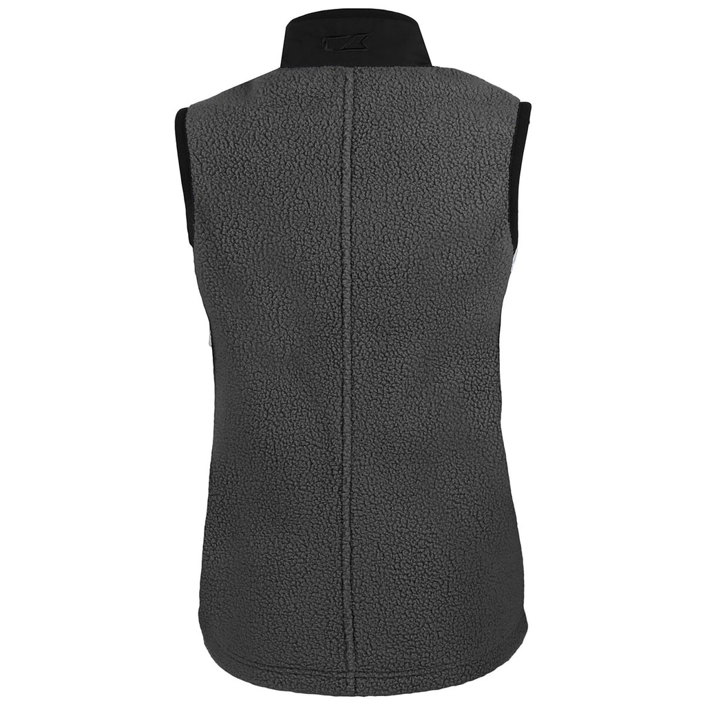 Cutter & Buck Women's Elemental Grey/Black Cascade Eco Sherpa Fleece Vest