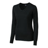 Cutter & Buck Women's Black L/S Douglas V-Neck