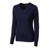 Cutter & Buck Women's Liberty Navy L/S Douglas V-Neck