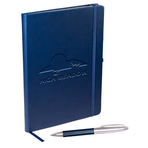 Leeman Navy Blue Tuscany Creative Notetaker/Organizer Combo
