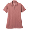 Port Authority Women's Garnet Heather Heathered Silk Touch Performance Polo