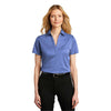 Port Authority Women's Moonlight Blue Heather Heathered Silk Touch Performance Polo