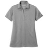 Port Authority Women's Shadow Grey Heather Heathered Silk Touch Performance Polo