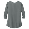 Port Authority Women's Grey Smoke Concept 3/4-Sleeve Soft Split Neck Top