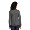 Port Authority Women's Steel Grey/Black Silk Touch Performance Quarter Zip