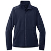 Port Authority Women's Navy Accord Stretch Fleece Full-Zip