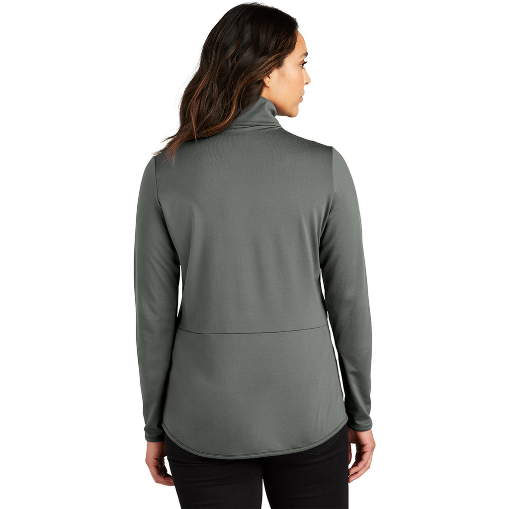 Port Authority Women's Pewter Accord Stretch Fleece Full-Zip