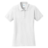 Port & Company Women's White Core Blend Pique Polo