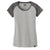 New Era Women's Graphite/Light Graphite Twist Heritage Blend Varsity Tee