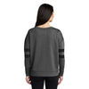 New Era Women's Black Heather Tri-Blend Fleece Varsity Crew