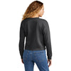 New Era Women's Black Heather Tri-Blend Fleece Crop Crew