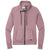 New Era Women's Dusty Mauve Heather Performance Terry Full-Zip Cowl