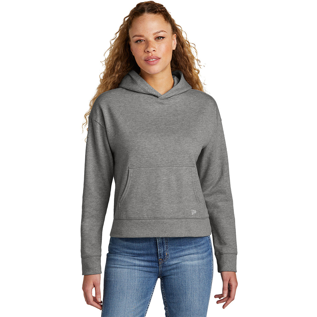 New Era Women's Dark Heather Grey Comback Fleece Pullover Hoodie