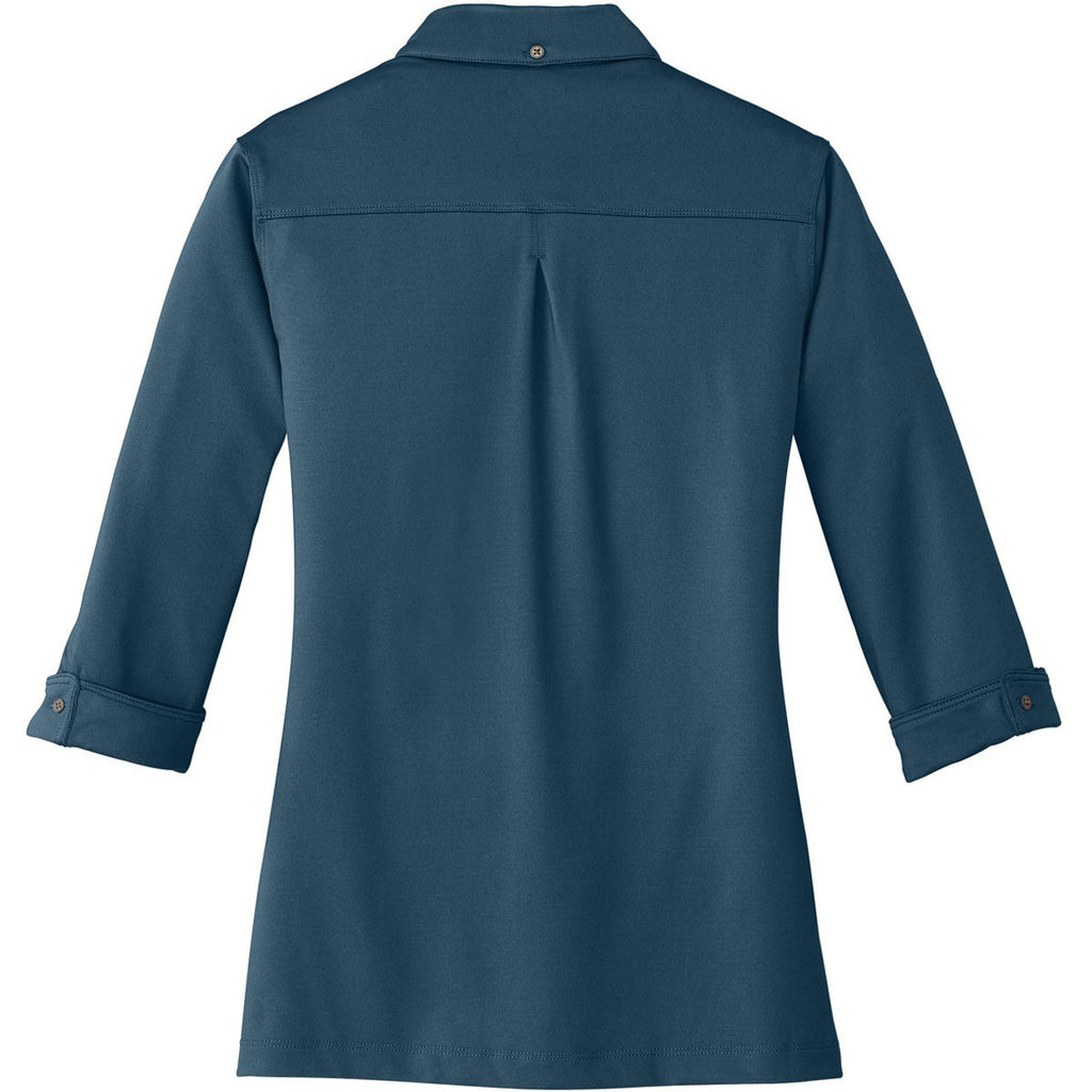 OGIO Women's Teal Throttle Gauge Polo