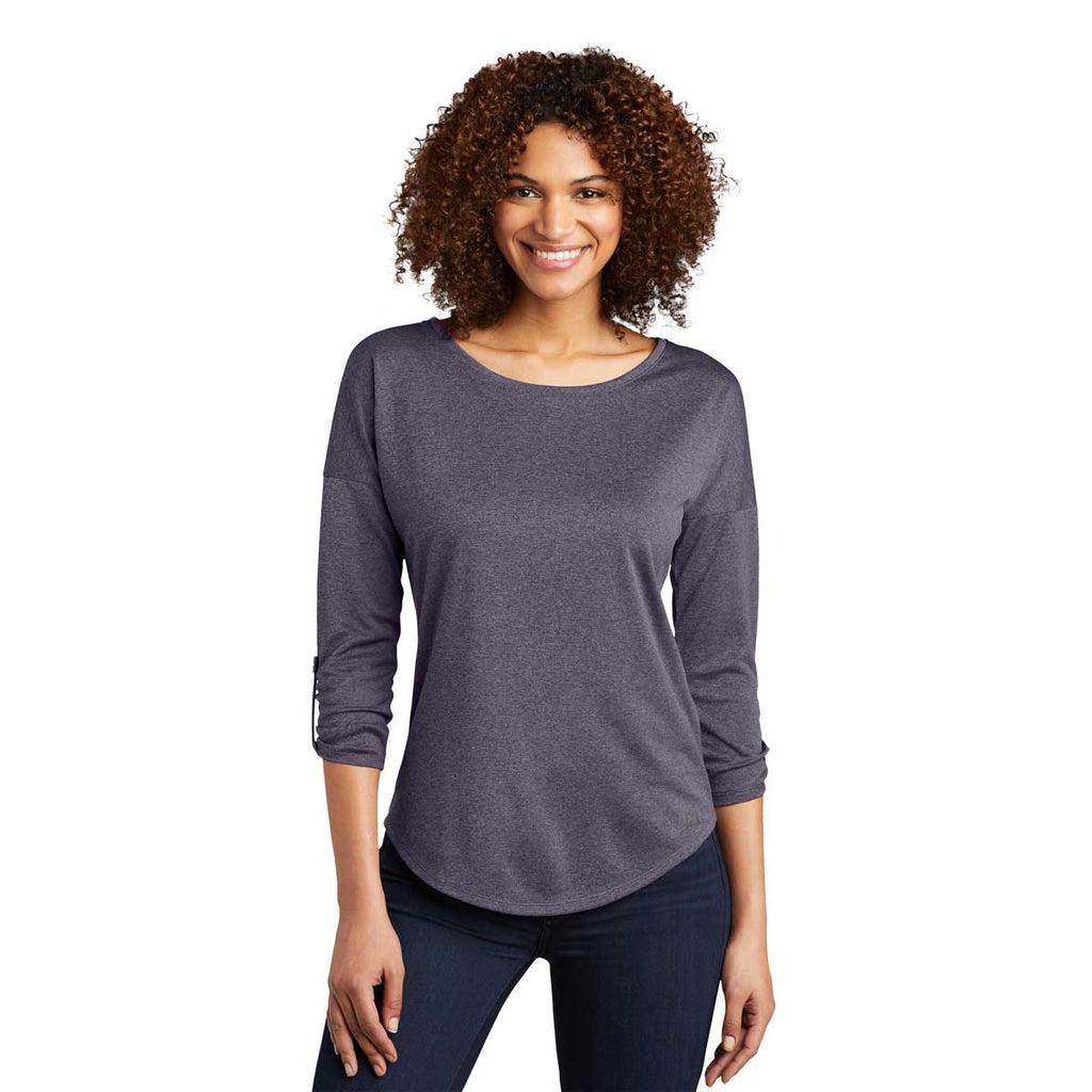 OGIO Women's Navy Heather Gravitate Scoop 3/4-Sleeve