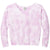 Port & Company Women's Cerise Pink Beach Wash Cloud Tie-Dye V-Neck Sweatshirt