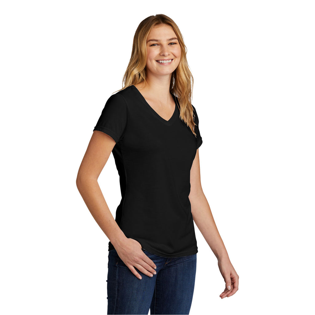 Port & Company Women's Black Tri-Blend V-Neck Tee