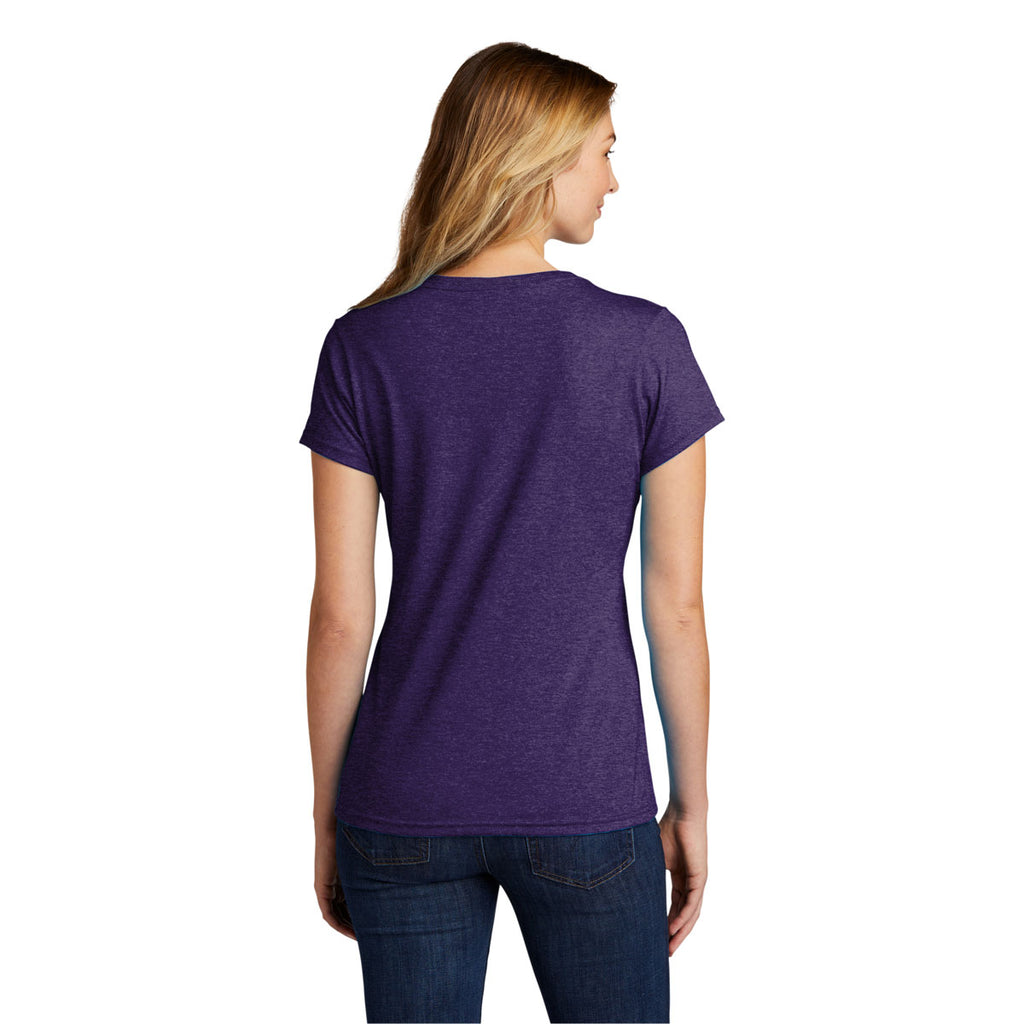 Port & Company Women's Team Purple Heather Tri-Blend V-Neck Tee