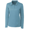 Clique Women's Dusty Blue Long Sleeve Spin Pique Polo