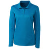 Clique Women's Ocean Blue Long Sleeve Spin Pique Polo