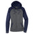 Sport-Tek Women's Dark Smoke Grey/Navy Sport-Wick Varsity Fleece Full-Zip Hooded Jacket