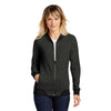 Sport-Tek Women's Heather Black Lightweight French Terry Bomber