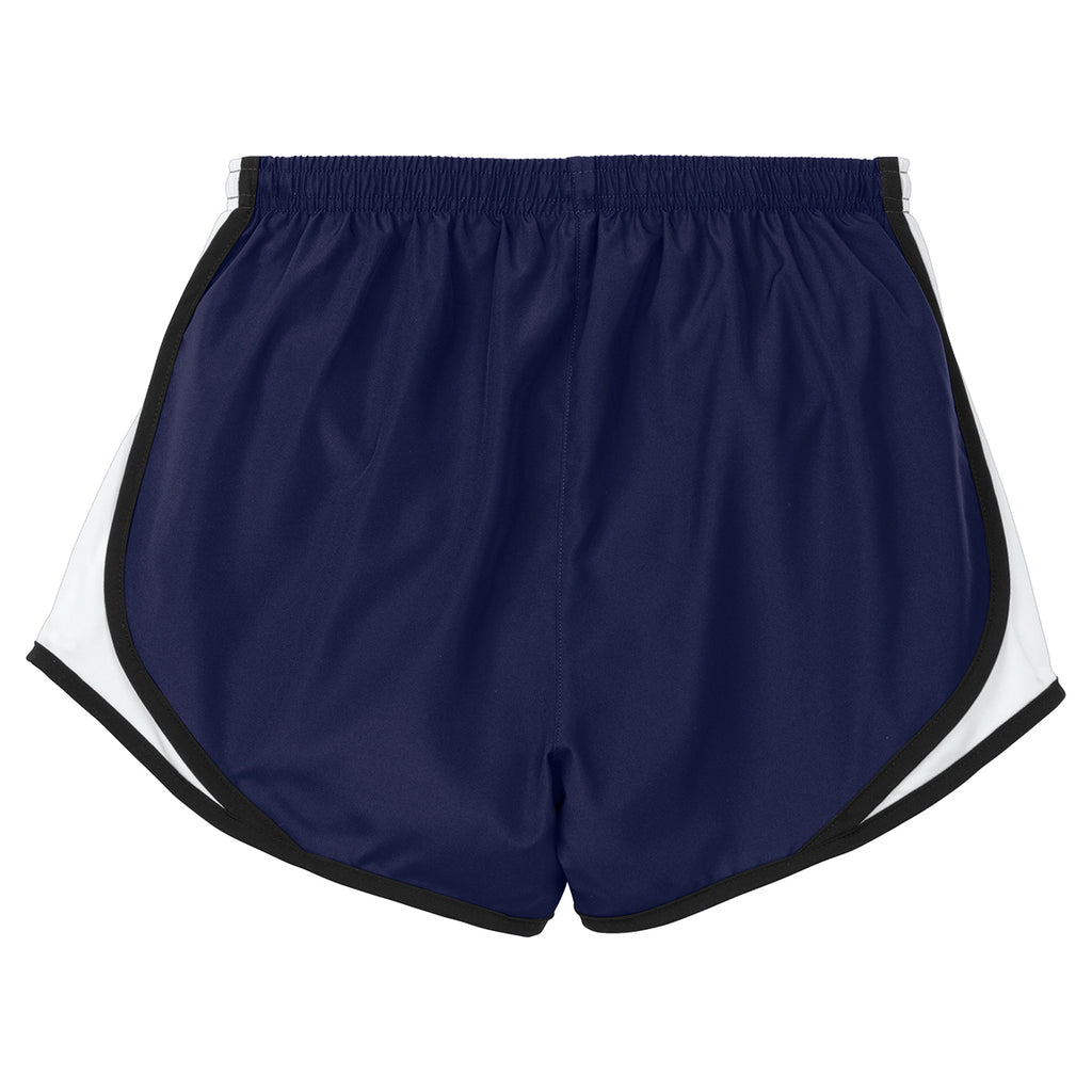 Sport-Tek Women's True Navy/White/Black Cadence Short