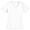 Sport-Tek Women's White PosiCharge RacerMesh V-Neck Tee