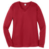 Sport-Tek Women's True Red Long Sleeve PosiCharge Competitor V-Neck Tee