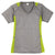 Sport-Tek Women's Vintage Heather/Lime Shock Heather Colorblock Contender V-Neck Tee