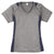 Sport-Tek Women's Vintage Heather/True Navy Heather Colorblock Contender V-Neck Tee