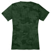 Sport-Tek Women's Forest Green CamoHex V-Neck Tee