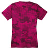 Sport-Tek Women's Pink Raspberry CamoHex V-Neck Tee