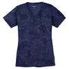 Sport-Tek Women's True Navy CamoHex V-Neck Tee