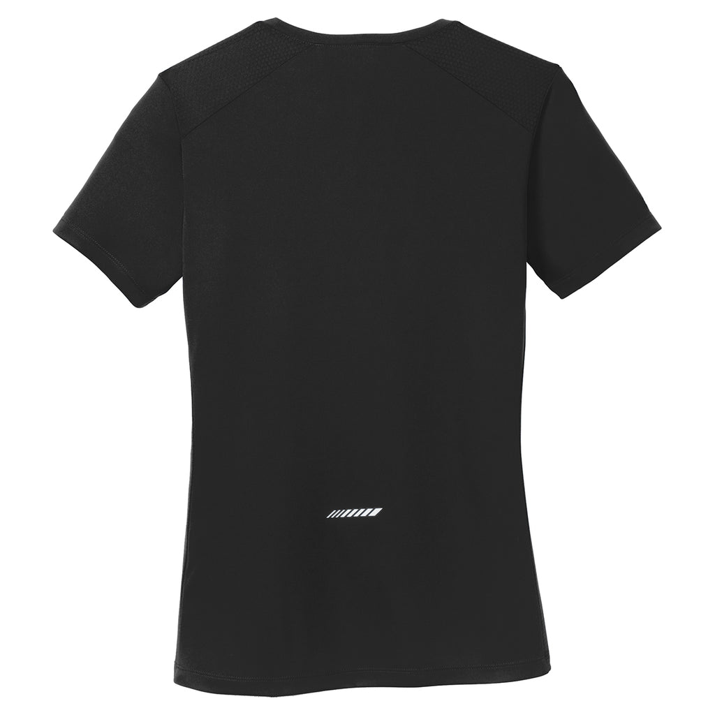 Sport-Tek Women's Black PosiCharge Elevate Scoop Neck Tee