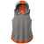 Sport-Tek Women's Deep Orange/Dark Grey Heather PosiCharge Tri-Blend Wicking Draft Hoodie Tank