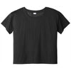 Sport-Tek Women's Black PosiCharge Tri-Blend Wicking Draft Crop Tee