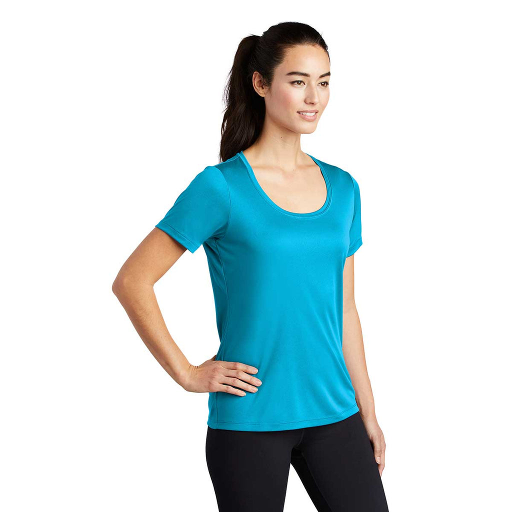 Sport-Tek Women's Sapphire Posi-UV Pro Scoop Neck Tee