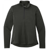 Sport-Tek Women's Black Heather Endeavor 1/4 Zip Pullover