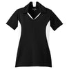 Sport-Tek Women's Black/White Side Blocked Micropique Sport-Wick Polo