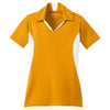 Sport-Tek Women's Gold/White Side Blocked Micropique Sport-Wick Polo