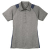 Sport-Tek Women's Vintage Heather/True Navy Heather Colorblock Contender Polo