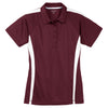 Sport-Tek Women's Maroon/White PosiCharge Micro-Mesh Colorblock Polo